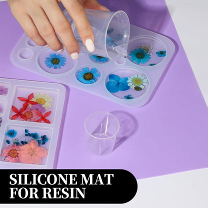 Silicone Mat for Resin Molds, 3 PCS Silicone Mats for Epoxy Resin, UV Resin, Play Dough Mat, Clay Mat, Nonstick Silicone Sheets Pads for DIY Arts and Crafts, Pink & Purple & Blue, 15.7”x 11.7”