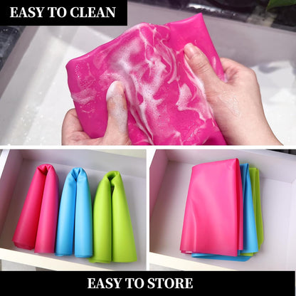 Silicone Mat for Resin Molds, 3 PCS Silicone Mats for Epoxy Resin, UV Resin, Play Dough Mat, Clay Mat, Nonstick Silicone Sheets Pads for DIY Arts and Crafts, Pink & Purple & Blue, 15.7”x 11.7”