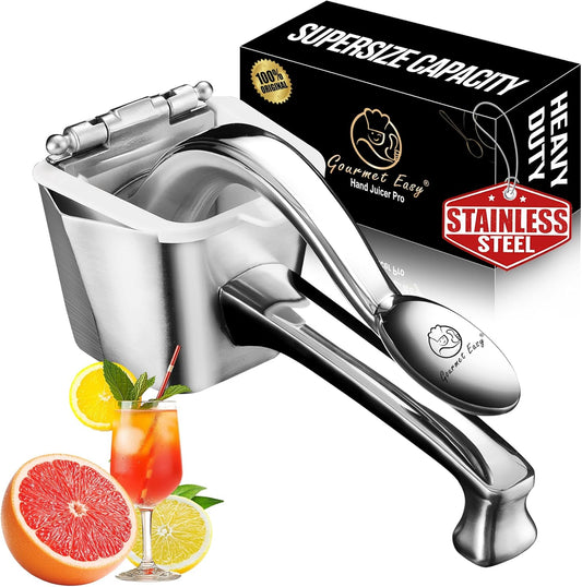 Stainless Steel Lemon Squeezer/Citrus Juicer 5-Year Warranty | Heavy-Duty Constructed Stainless Steel, Senior Friendly Easy Press / Clean, Suitable for Lemon, Lime, Orange