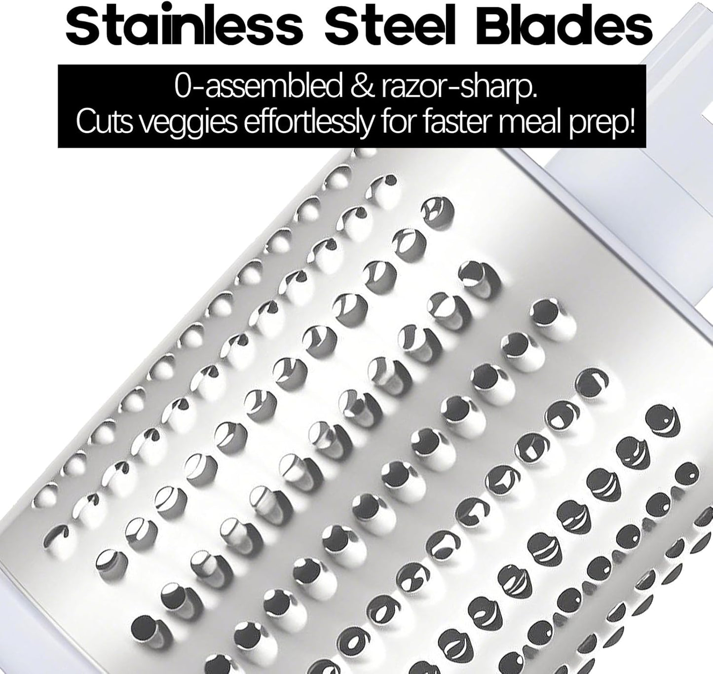 Cheese Grater Hand Crank, Rotary Vegetable Shredder with Handle and Strong Suction base, 3 in 1 Kitchen Speed Spin Veggie Slicer Nut Grinder for Pizza Top, Hash brown, Salad and More (Blue)