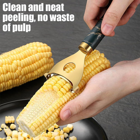 Cob Gobbler Corn Peeler, Cobb Gobbler Corn Shucker, Effortless & Fast Cobb Gobbler - Effortless Corn Stripper, Corn Cob Stripper Tool, Stainless Steel Corn Thresher Tool (2PCS)
