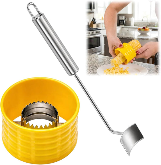 2PCS orn Stripper for Corn on the Cob, Corn Cob Stripper Tool, Corn Peeler, Efficient Corn Removal, Kitchen Gadget for Fresh Corn, Easy to Use Corn Stripper, Corn Preparation Tool