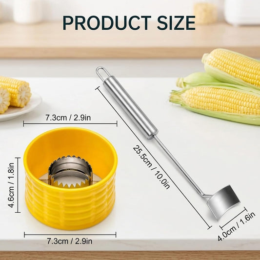2PCS orn Stripper for Corn on the Cob, Corn Cob Stripper Tool, Corn Peeler, Efficient Corn Removal, Kitchen Gadget for Fresh Corn, Easy to Use Corn Stripper, Corn Preparation Tool