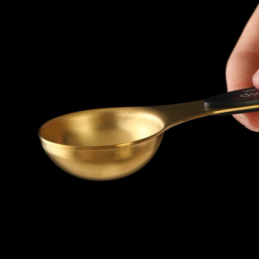 Gold Magnetic Measuring Spoons Set of 8 – Stainless Steel Stackable Dual-Sided Spoons with Leveler, Fits Spice Jars, Baking & Cooking Kitchen Tools