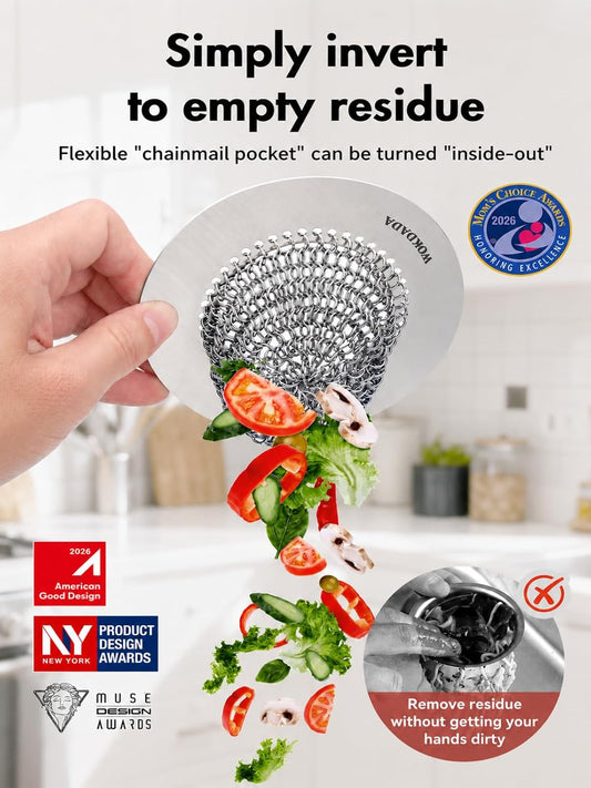 Reversible Kitchen Sink Drain Strainer, Anti-Clog Flat Edge Design