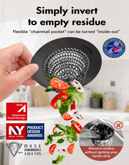 Reversible Kitchen Sink Drain Strainer, Anti-Clog Flat Edge Design