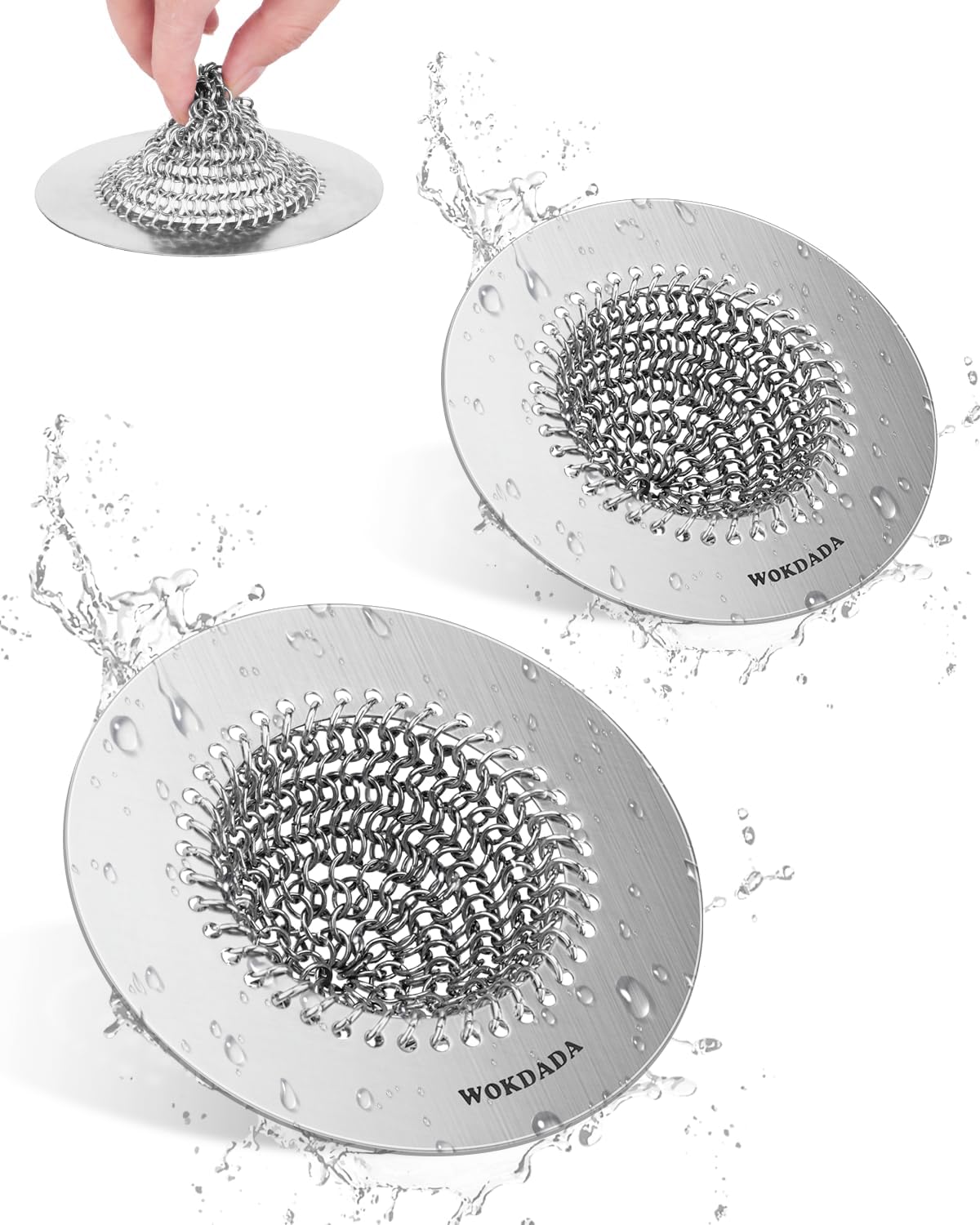 Reversible Kitchen Sink Drain Strainer, Anti-Clog Flat Edge Design