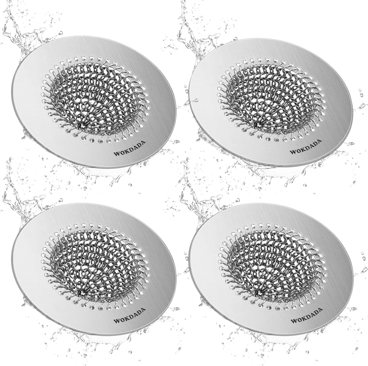 Reversible Kitchen Sink Drain Strainer, Anti-Clog Flat Edge Design