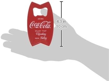 Stainless Steel Coca-Cola Bottle Opener Fridge Magnet, Red