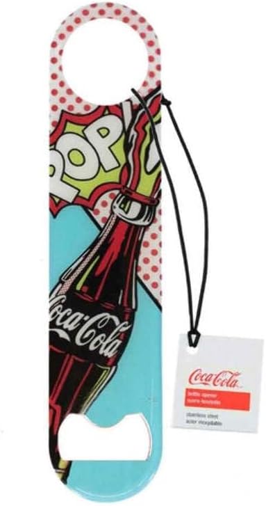 Stainless Steel Coca-Cola Bottle Opener Fridge Magnet, Red