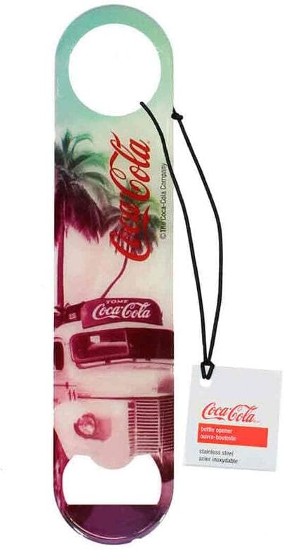 Stainless Steel Coca-Cola Bottle Opener Fridge Magnet, Red