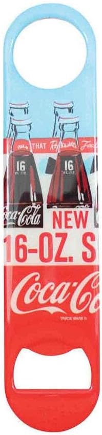 Stainless Steel Coca-Cola Bottle Opener Fridge Magnet, Red