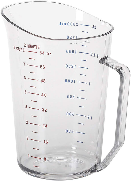 Cambro 200MCCW 2 qt Capacity, Camwear Clear Polycarbonate Liquid Measuring Cup (200MCCW135)