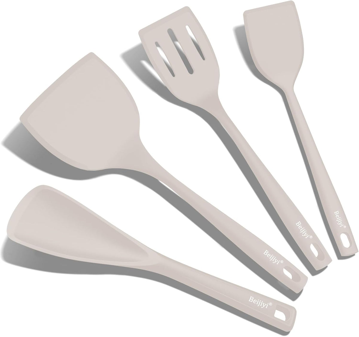 4 Pack Silicone Spatula Set, High Heat Resistant, For Non-Stick Pan