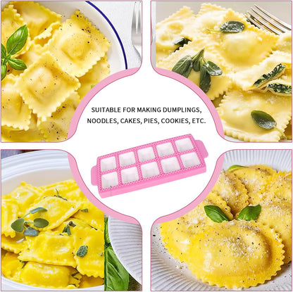 13Pcs Wood Pasta Making Kit | Pasta Tools with Rolling Pin,Ravioli Mold,Ravioli Cutter,Gnocchi Board,Pasta Stamps,Dumpling Tool,Stick Dough Scraper