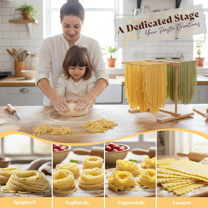 13Pcs Wood Pasta Making Kit | Pasta Tools with Rolling Pin,Ravioli Mold,Ravioli Cutter,Gnocchi Board,Pasta Stamps,Dumpling Tool,Stick Dough Scraper