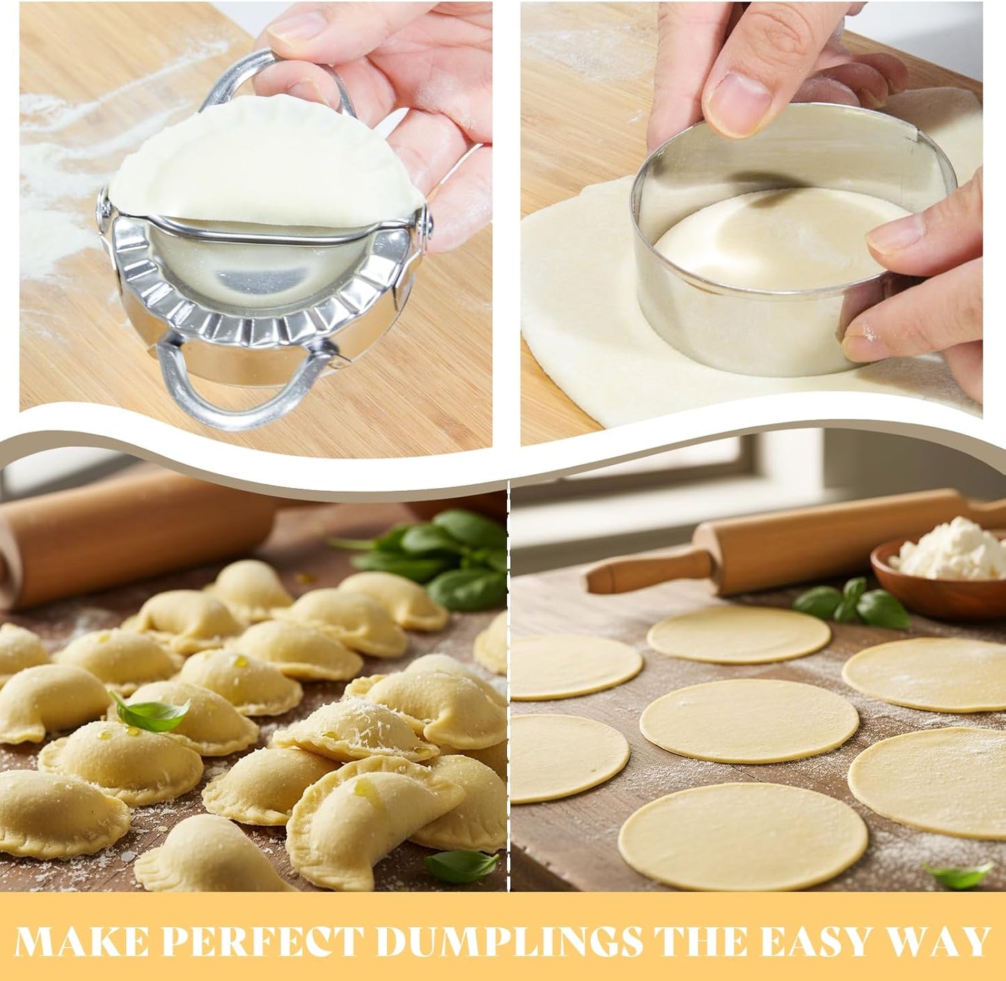 13Pcs Wood Pasta Making Kit | Pasta Tools with Rolling Pin,Ravioli Mold,Ravioli Cutter,Gnocchi Board,Pasta Stamps,Dumpling Tool,Stick Dough Scraper