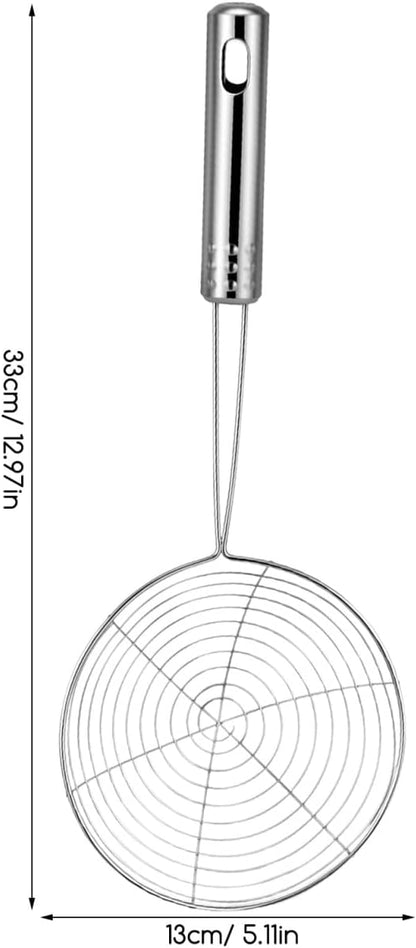 Stainless Steel Spider Skimmer Spoon Mesh Strainer Spoon with Long Handle Slotted for Frying Pasta Dumplings Noodles Deep Fryer Scoop Strainer Kitchen Scoop