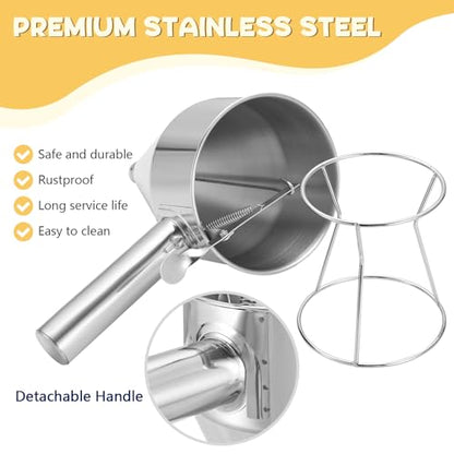 Pancake Batter Dispenser Funnels with Stand (1200 ML/40 OZ)