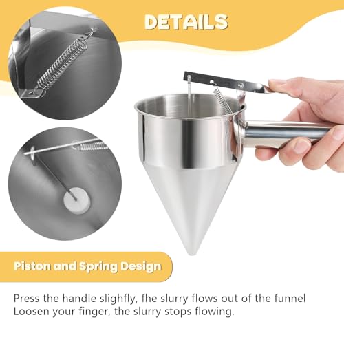 Pancake Batter Dispenser Funnels with Stand (1200 ML/40 OZ)