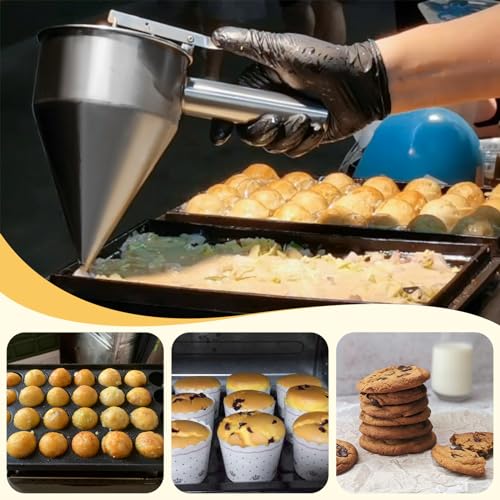 Pancake Batter Dispenser Funnels with Stand (1200 ML/40 OZ)
