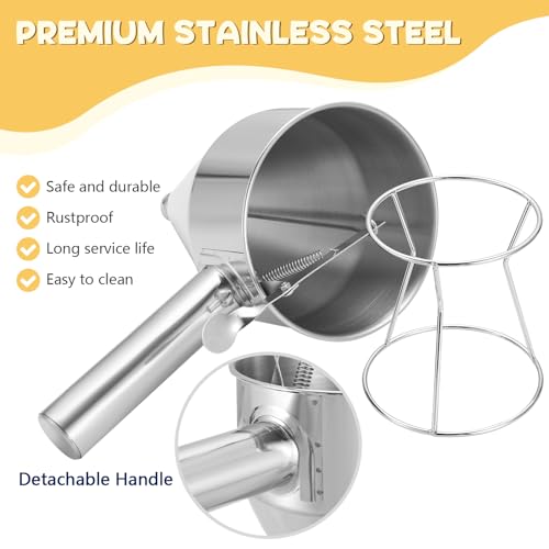 Pancake Batter Dispenser Funnels with Stand (1200 ML/40 OZ)