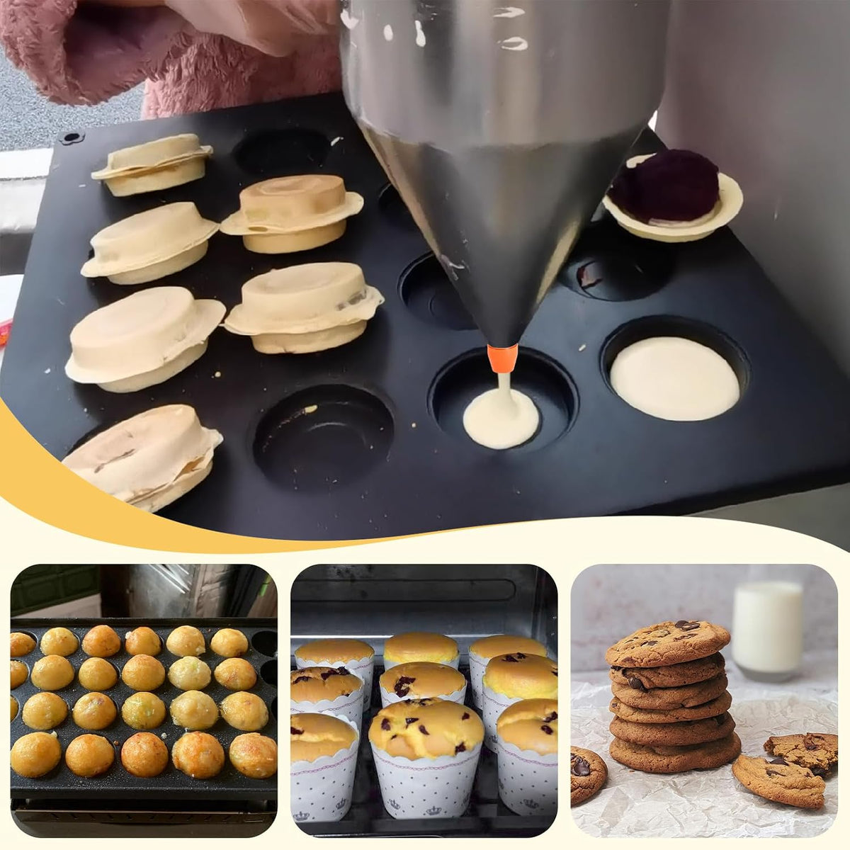 Pancake Batter Dispenser Funnels with Stand (1200 ML/40 OZ)
