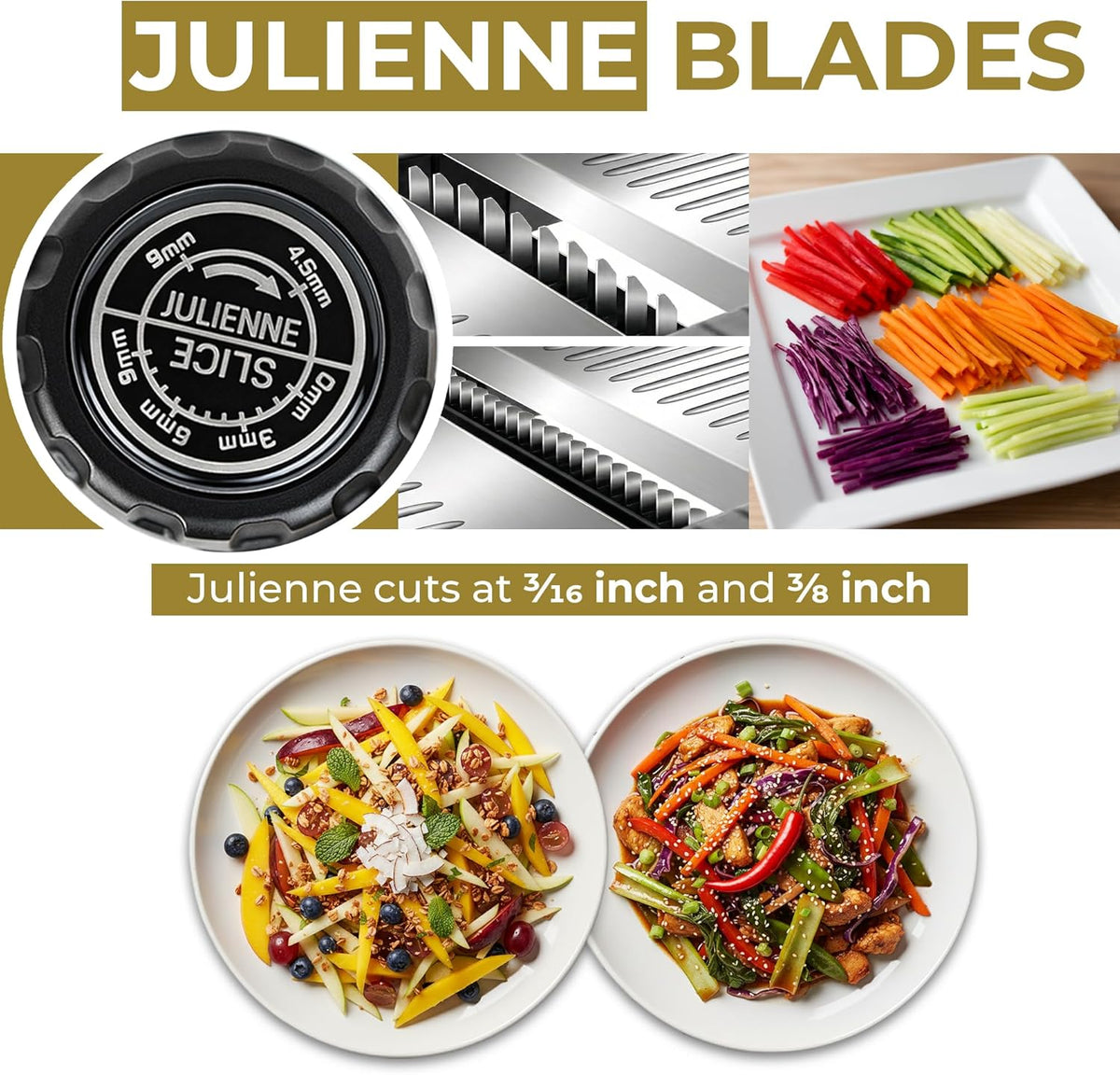 Gramercy Mandoline Slicer for Kitchen with 12 Slice Settings, Black Edition