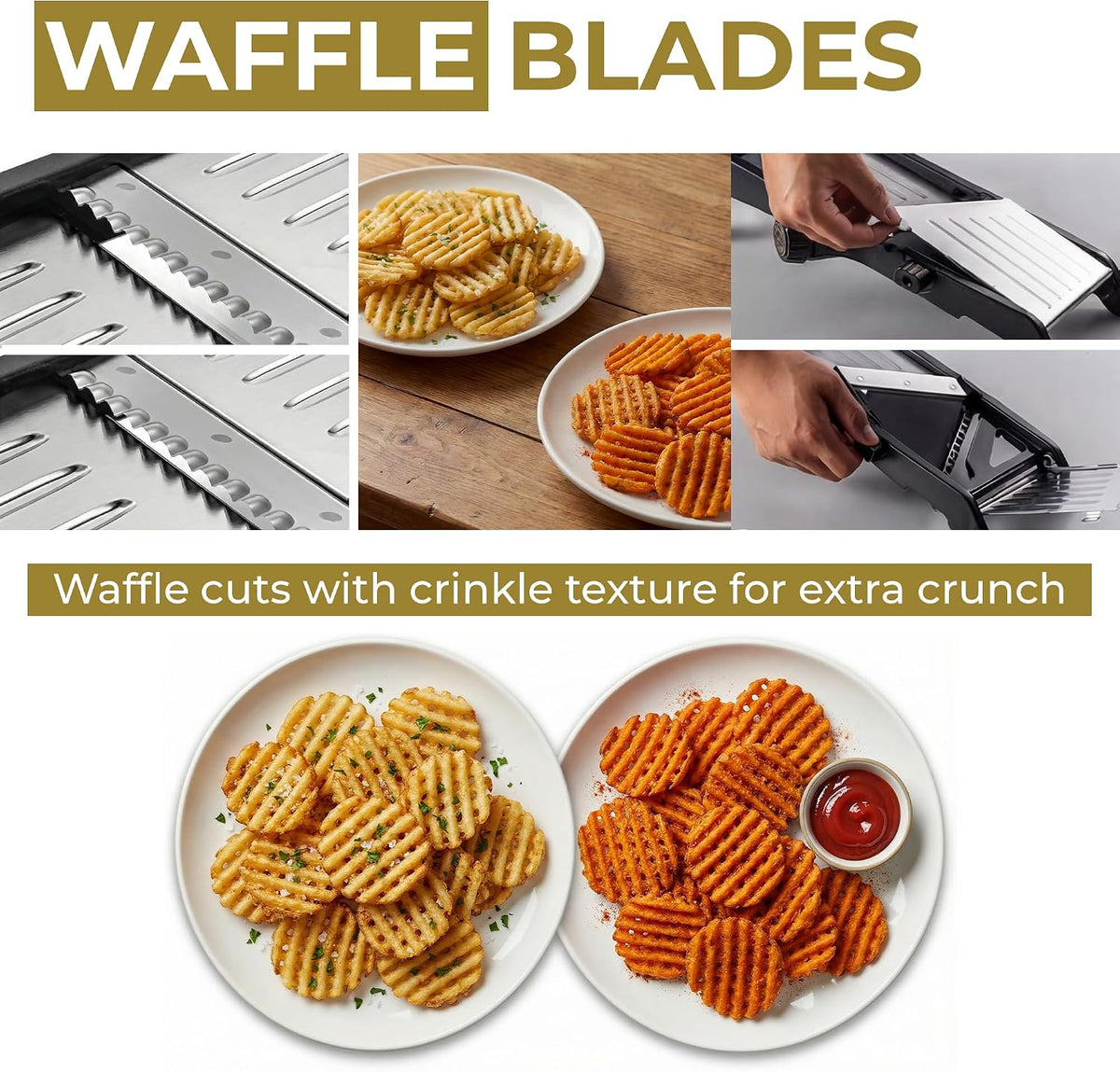 Gramercy Mandoline Slicer for Kitchen with 12 Slice Settings, Black Edition