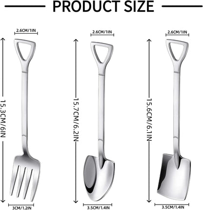 6-Piece Ice Cream Scoop Set, 3 Sizes with Serving Utensils