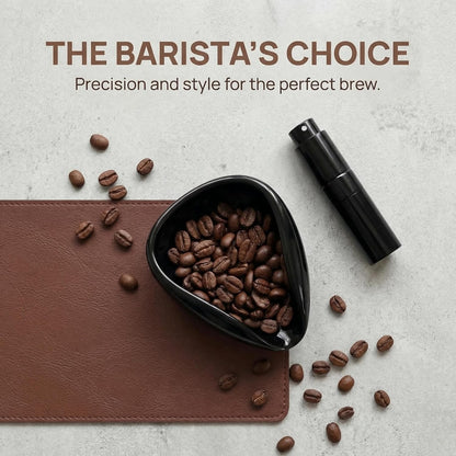 Coffee Bean Dosing Cup Set, 25g Ceramic Cup with 8ml RDT Sprayer