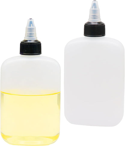 4 Pcs 100ML Oil Dispenser Bottles, Leak-Proof Twist Cap Squeeze | Food Grade Plastic, Twist Top Cap Secure Seal, Wide Opening for Easy Refill, for Oil Soy Sauce Vinegar BBQ
