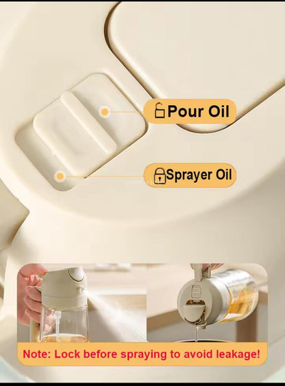 Olive Oil Sprayer for Cooking, 16oz (470ml) Glass Oil Dispenser Bottle, Leakproof Oil Mister with Brush for Air Fryer, BBQ, Salad & Kitchen Use