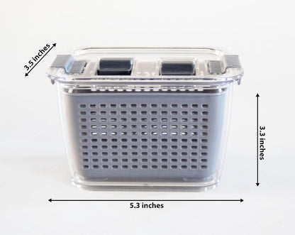 Stackable Fridge Storage Colander Containers, Variety Pack