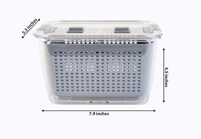 Stackable Fridge Storage Colander Containers, Variety Pack