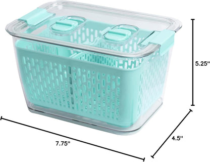 Stackable Fridge Storage Colander Containers, Variety Pack