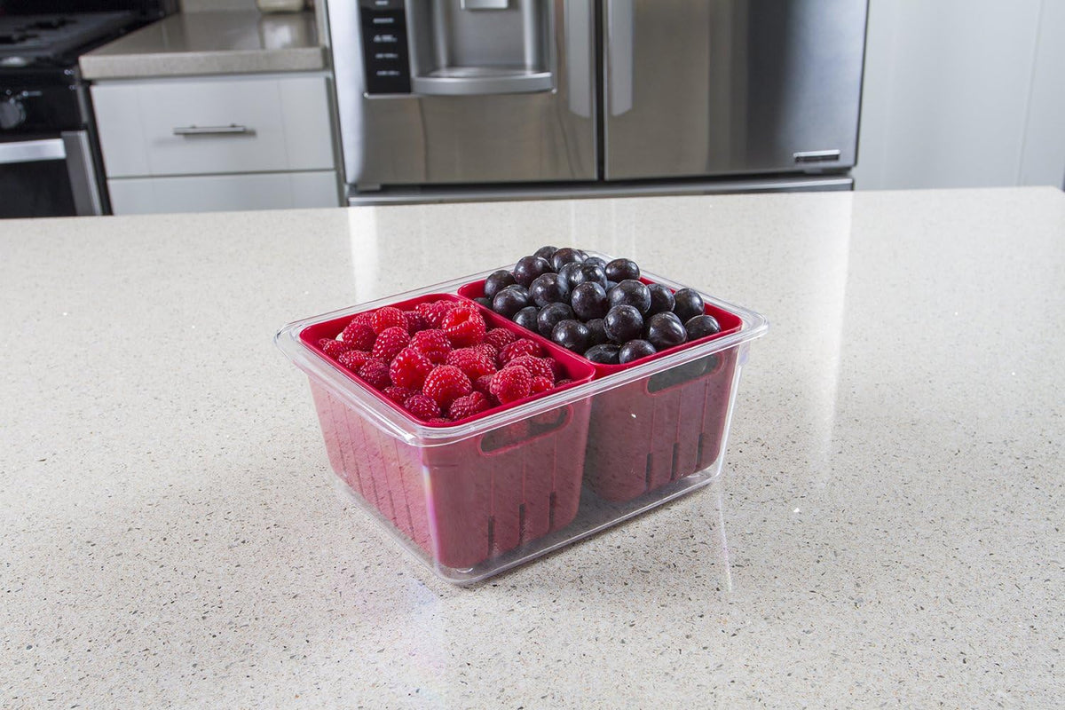 Stackable Fridge Storage Colander Containers, Variety Pack