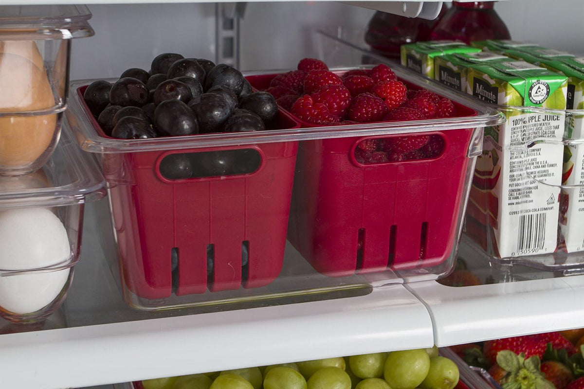 Stackable Fridge Storage Colander Containers, Variety Pack