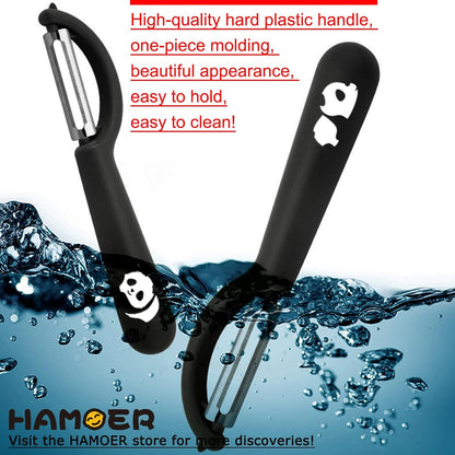 2 Pack Swivel & Julienne Peeler Set Ergonomic Stainless Steel Blades