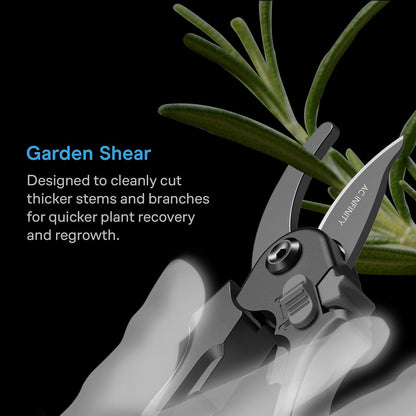 Ergonomic Pruning Shear 6.6”, Stainless Steel Straight Blades