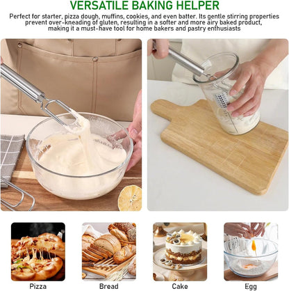 Danish Dough Whisk 2 Pack 12 Inch Stainless Steel for Sourdough Starter