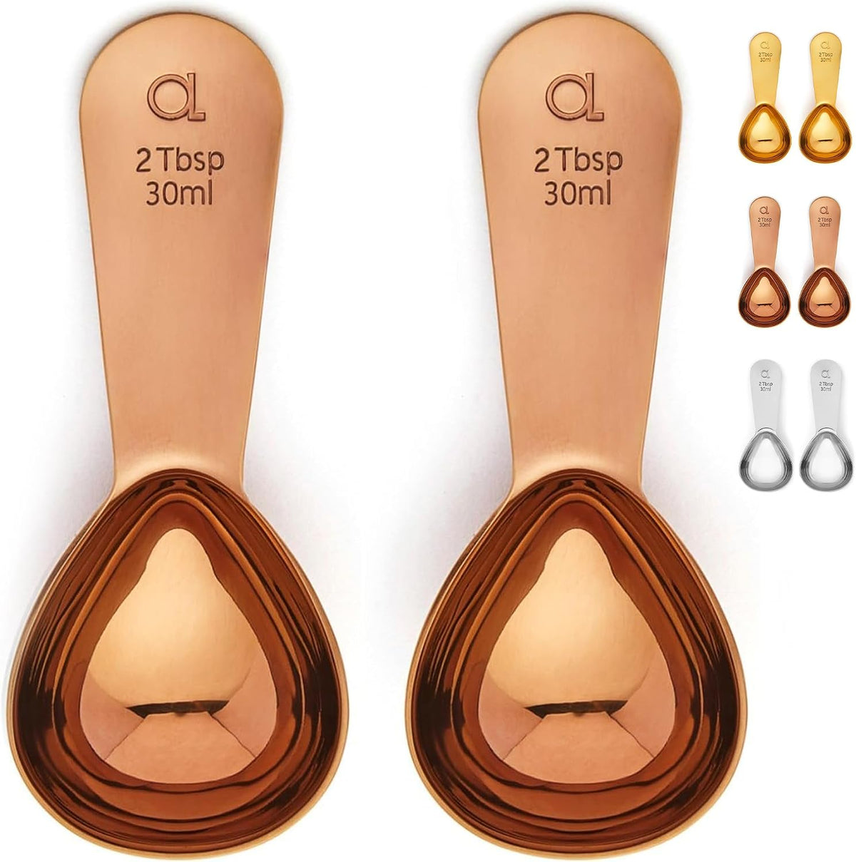 Coffee Scoop (Set of 2) - 2 Tablespoon Stainless Steel Measuring Spoons