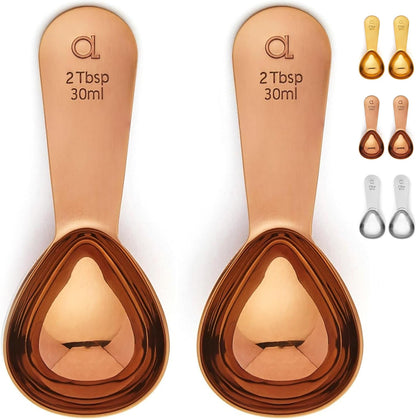 Coffee Scoop (Set of 2) - 2 Tablespoon Stainless Steel Measuring Spoons