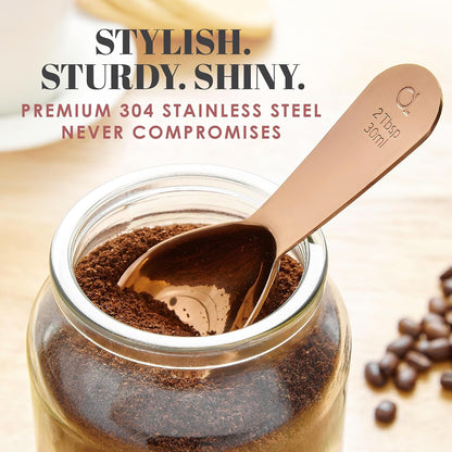 Coffee Scoop (Set of 2) - 2 Tablespoon Stainless Steel Measuring Spoons