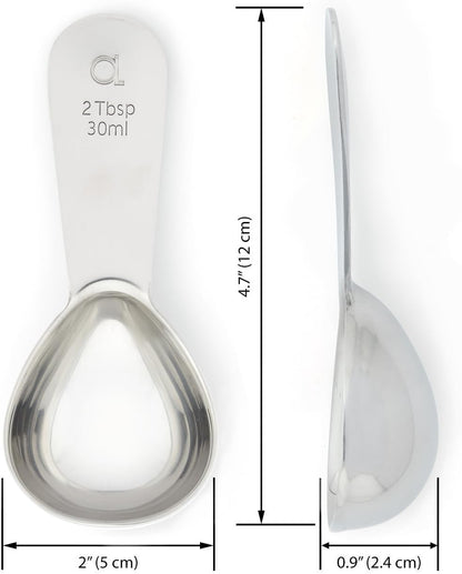 Coffee Scoop (Set of 2) - 2 Tablespoon Stainless Steel Measuring Spoons