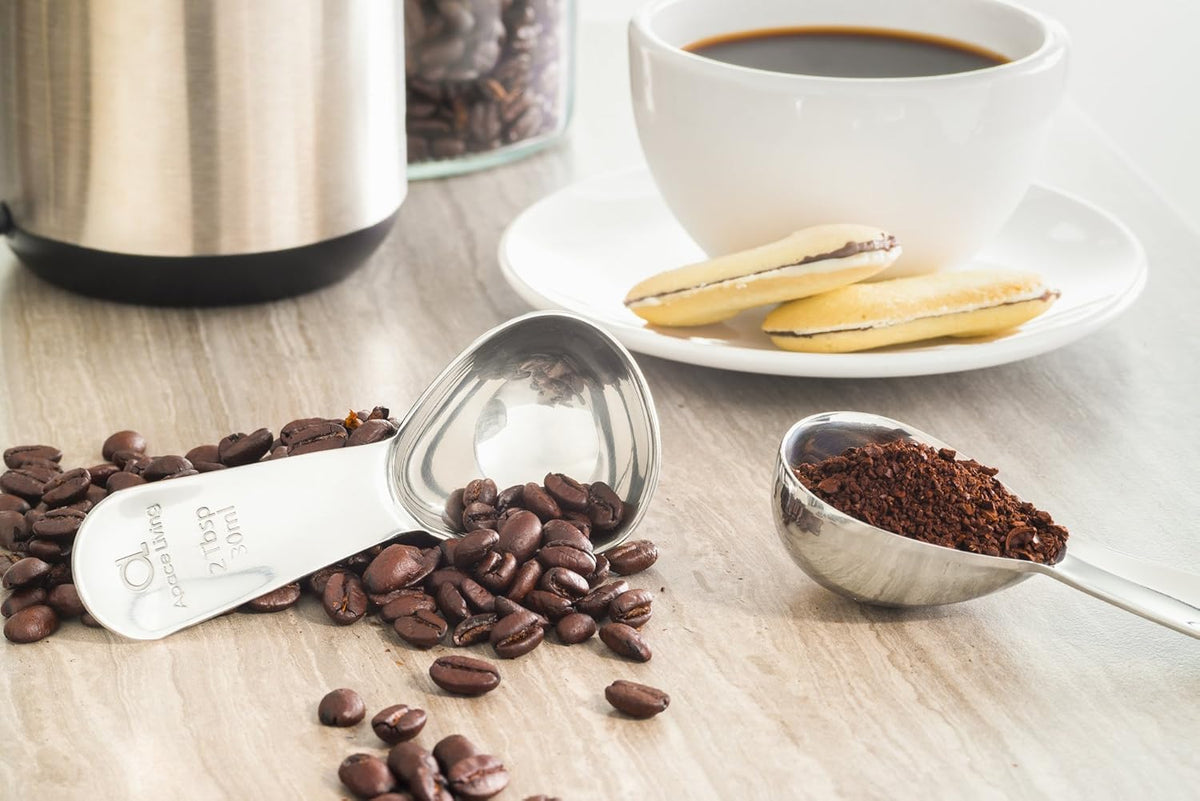 Coffee Scoop (Set of 2) - 2 Tablespoon Stainless Steel Measuring Spoons