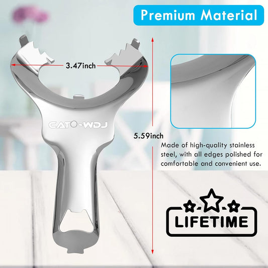 Mason Jar Opener for Canning Lids No Dents or Damage, Canning Supplies | Canning Tools Multi-Purpose for Bottle Opener and Various Lids Canning Jar Opener,Easy Twist Manual Handheld Top Remover