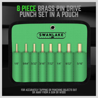SWANLAKE 9-Pieces Roll Pin Punch Set, Removing Repair Tool with Holder for Automotive, Watch Repair,Jewelry and Craft