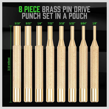 SWANLAKE 9-Pieces Roll Pin Punch Set, Removing Repair Tool with Holder for Automotive, Watch Repair,Jewelry and Craft