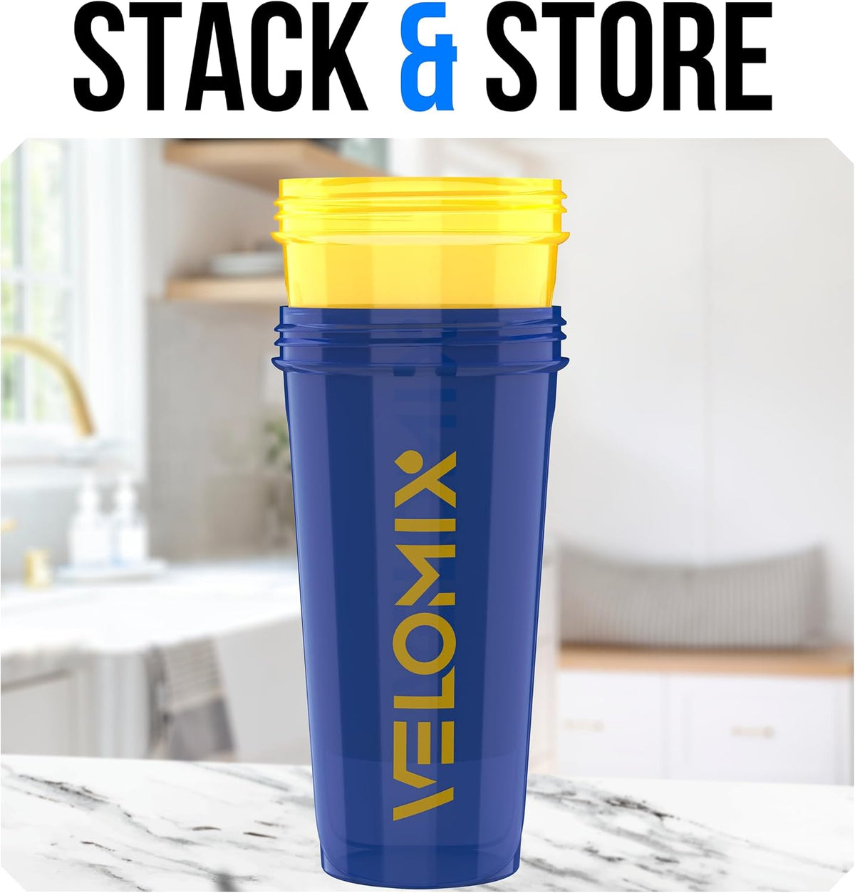 2 Pack 28oz Protein Shaker Bottle for Protein Mixes, Black/Transpar